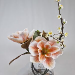 Premium quality artificial magnolia & white cherry blossoms