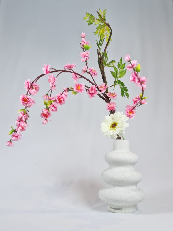 Pink Plum Blossom & White Gerbera Gift - Premium Quality Floral Décor - Image 2
