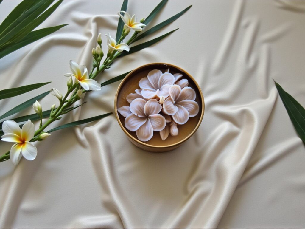 Luxury candles, Scented candles, Handmade candles, Artisan candles, Frangipani flower candles, Frangipani soy candles, Candle gift box for her, Unique candles, Handmade candles Melbourne, Wedding favour candles, soy candles for home décor, Frangipani flower candle
